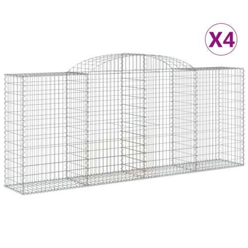 Lučne gabionske košare 4 kom 300x50x120/140cm pocinčano željezo - 300 x 50 x 120/140 cm 4 Cijena