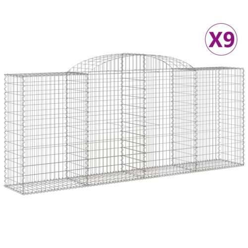 Lučne gabionske košare 9 kom 300x50x120/140cm pocinčano željezo - 300 x 50 x 120/140 cm 9 Cijena
