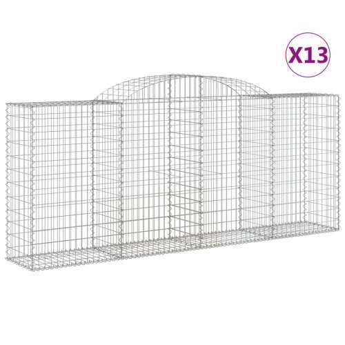 Lučne gabionske košare 13kom 300x50x120/140cm pocinčano željezo - 300 x 50 x 120/140 cm 13 Cijena