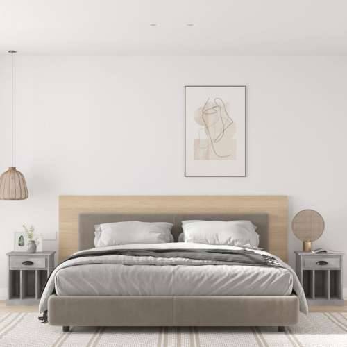 Noćni ormarići 2 kom siva boja betona 43x36x50 cm - Beton siva 2 Cijena