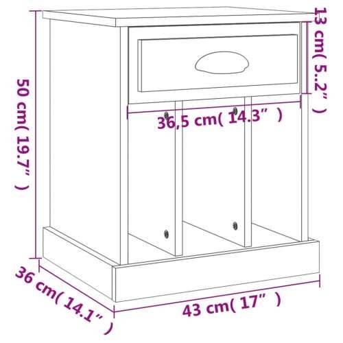 Noćni ormarići 2 kom siva boja betona 43x36x50 cm - Beton siva 2 Cijena