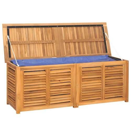 Vrtna kutija za pohranu s vrećom 150x50x55 cm masivna tikovina - 150 x 50 x 55 cm Cijena