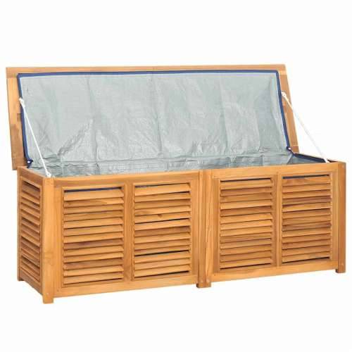 Vrtna kutija za pohranu s vrećom 150x50x55 cm masivna tikovina - 150 x 50 x 55 cm Cijena