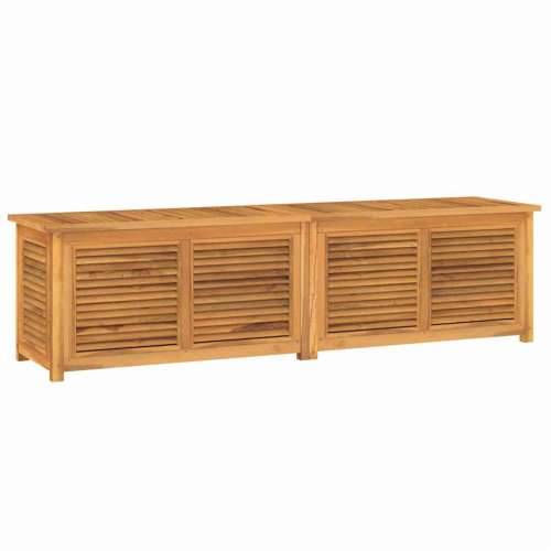 Vrtna kutija za pohranu s vrećom 200x50x55 cm masivna tikovina - 200 x 50 x 55 cm Cijena