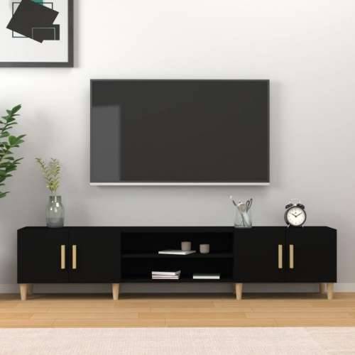 TV ormarić crni 180x31,5x40 cm od konstruiranog drva - Crna 1 Cijena
