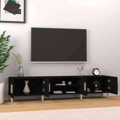 TV ormarić crni 180x31,5x40 cm od konstruiranog drva - Crna 1 Cijena
