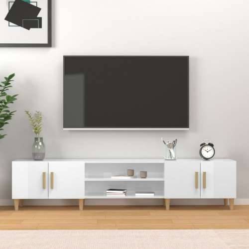 TV ormarić sjajni bijeli 180x31,5x40 cm od konstruiranog drva - Visoko sjajno bijela 1 Cijena