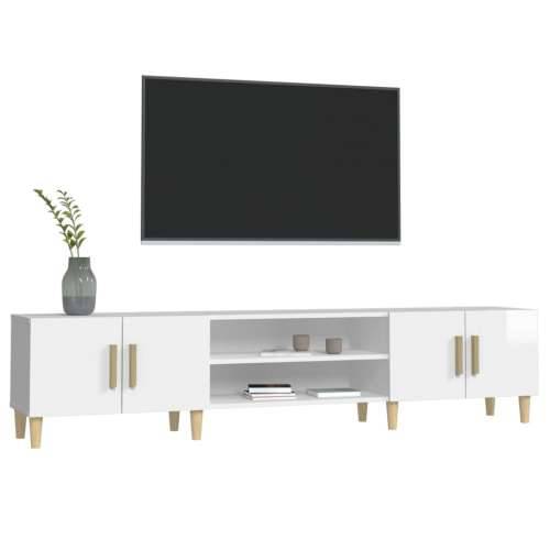 TV ormarić sjajni bijeli 180x31,5x40 cm od konstruiranog drva - Visoko sjajno bijela 1 Cijena