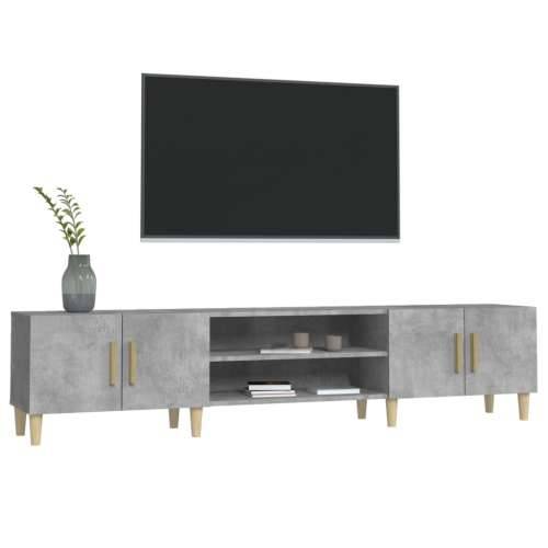 TV ormarić boja betona 180x31,5x40 cm od konstruiranog drva - Beton siva 1 Cijena