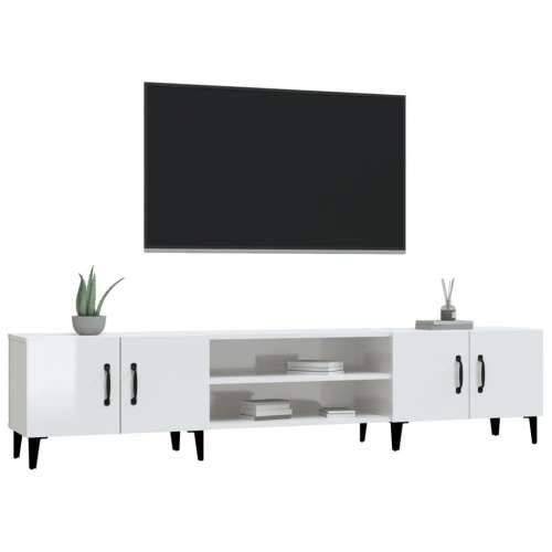 TV ormarić sjajni bijeli 180x31,5x40 cm od konstruiranog drva - Visoko sjajno bijela 1 Cijena