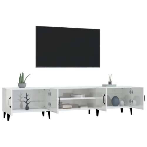 TV ormarić sjajni bijeli 180x31,5x40 cm od konstruiranog drva - Visoko sjajno bijela 1 Cijena