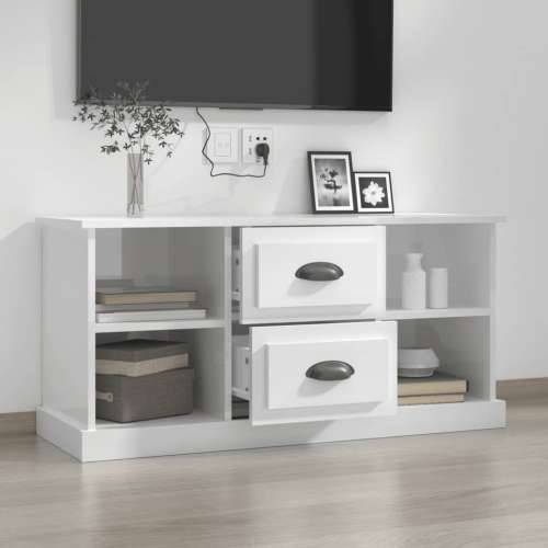 TV ormarić sjajni bijeli 99,5x35,5x48 cm od konstruiranog drva Cijena