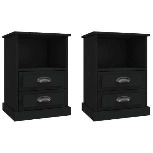 Noćni ormarići 2 kom crni 43x36x60 cm - Crna 2 Cijena
