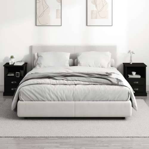 Noćni ormarići 2 kom crni 43x36x60 cm - Crna 2 Cijena