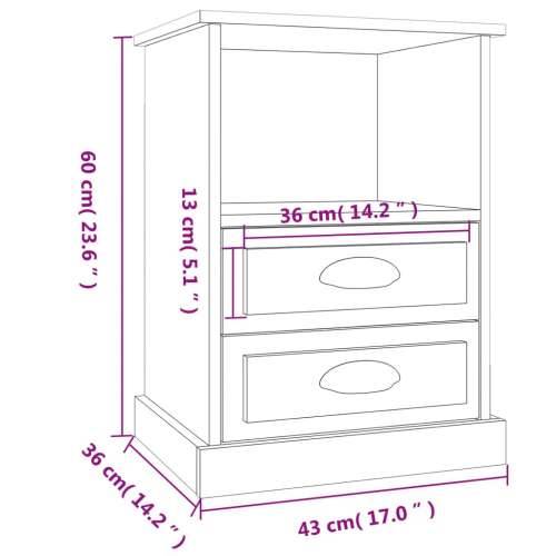 Noćni ormarići 2 kom crni 43x36x60 cm - Crna 2 Cijena