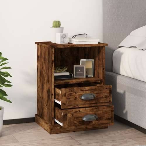 Noćni ormarići 2 kom boja dimljenog hrasta 43x36x60 cm - Dimljeni hrast 2 Cijena