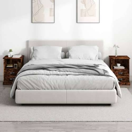 Noćni ormarići 2 kom boja dimljenog hrasta 43x36x60 cm - Dimljeni hrast 2 Cijena