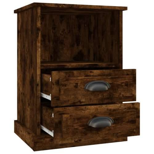 Noćni ormarići 2 kom boja dimljenog hrasta 43x36x60 cm - Dimljeni hrast 2 Cijena