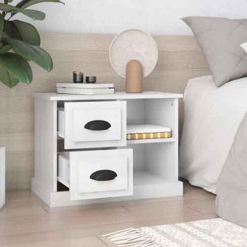 Noćni ormarić visoki sjaj bijeli 60x35,5x45 cm - Visoko sjajno bijela 1 Cijena