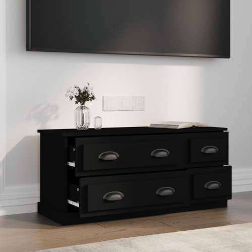 TV ormarić crni 100x35,5x45 cm od konstruiranog drva - Crna 1 Cijena