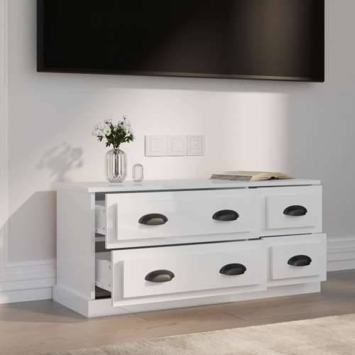 TV ormarić sjajni bijeli 100x35,5x45 cm od konstruiranog drva - Visoko sjajno bijela 1 Cijena