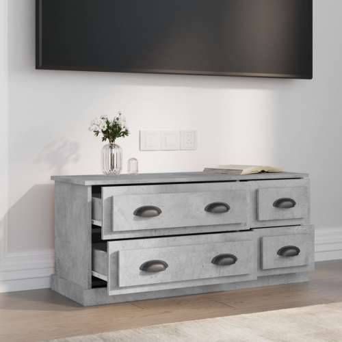 TV ormarić boja betona 100x35,5x45 cm konstruirano drvo - Beton siva 1 Cijena