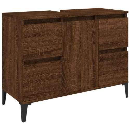 Ormarić za Lavabo - Umivaonik boja Smeđi hrasta 80x33x60 cm drveni - Smeđi hrast 1 Cijena