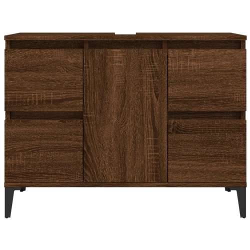 Ormarić za Lavabo - Umivaonik boja Smeđi hrasta 80x33x60 cm drveni - Smeđi hrast 1 Cijena