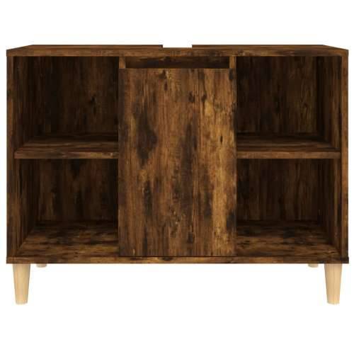 Ormarić za Lavabo - Umivaonik boja dimljenog hrasta 80x33x60 cm drveni - Dimljeni hrast 1 Cijena