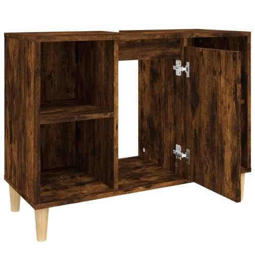 Ormarić za Lavabo - Umivaonik boja dimljenog hrasta 80x33x60 cm drveni - Dimljeni hrast 1 Cijena