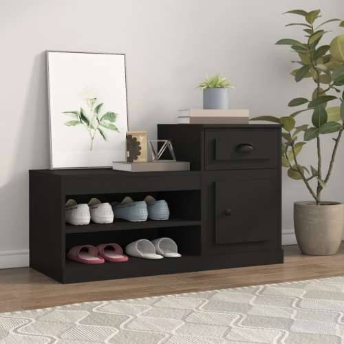 Ormarić za cipele crni 100 x 42 x 60 cm od konstruiranog drva - Crna 1 Cijena
