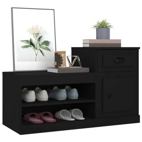 Ormarić za cipele crni 100 x 42 x 60 cm od konstruiranog drva - Crna 1 Cijena