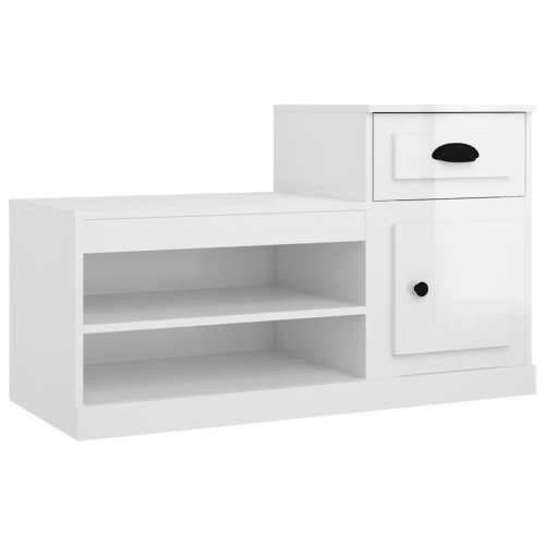 Ormarić za cipele sjajni bijeli 100x42x60 cm konstruirano drvo - Visoko sjajno bijela 1 Cijena