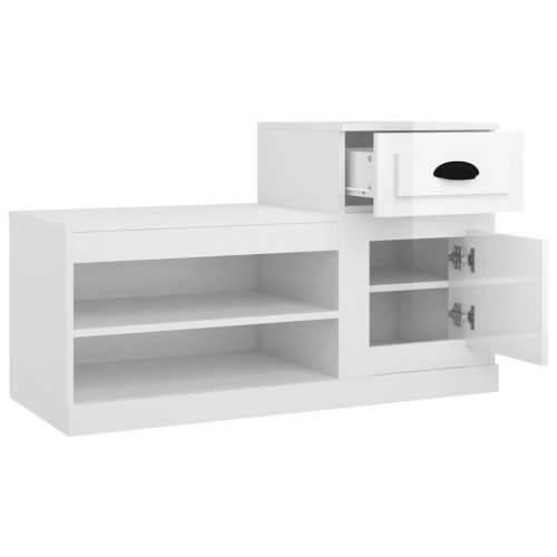 Ormarić za cipele sjajni bijeli 100x42x60 cm konstruirano drvo - Visoko sjajno bijela 1 Cijena