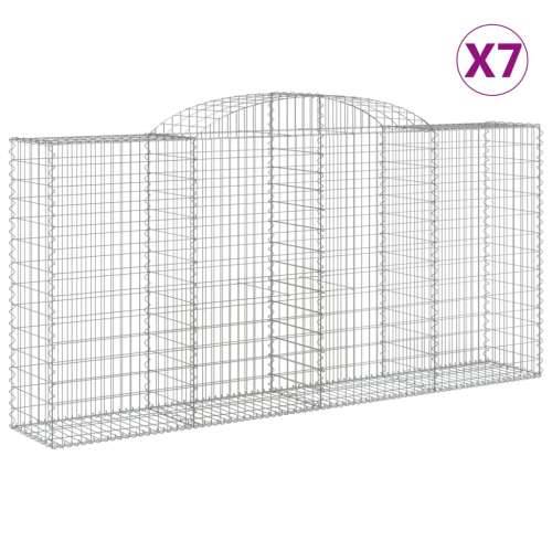 Lučne gabionske košare 7 kom 300x50x140/160cm pocinčano željezo - 300 x 50 x 140/160 cm 7 Cijena
