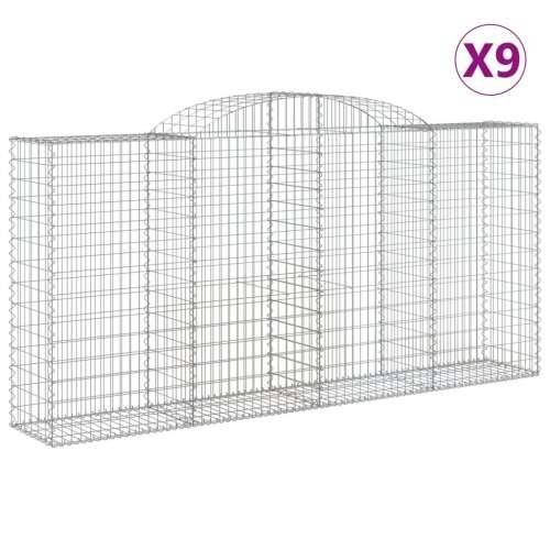 Lučne gabionske košare 9 kom 300x50x140/160cm pocinčano željezo - 300 x 50 x 140/160 cm 9 Cijena