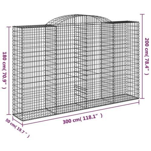 Lučne gabionske košare 2 kom 300x50x180/200cm pocinčano željezo - 300 x 50 x 180/200 cm 2 Cijena