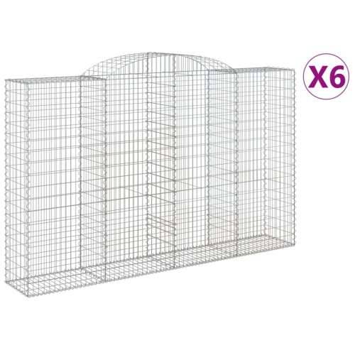 Lučne gabionske košare 6 kom 300x50x180/200cm pocinčano željezo - 300 x 50 x 180/200 cm 6 Cijena