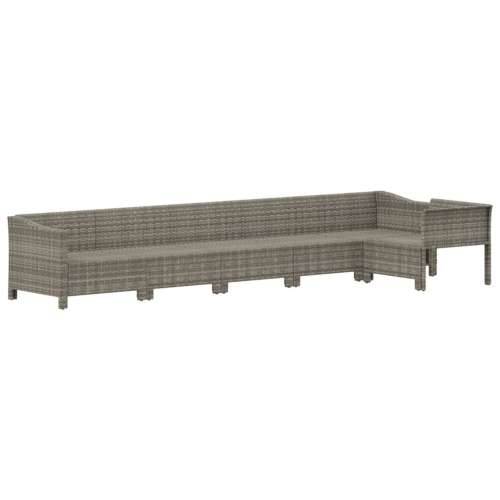 6-dijelna vrtna garnitura od poliratana s jastucima siva - 2x armchair + corner + 3x middle 1 Cijena