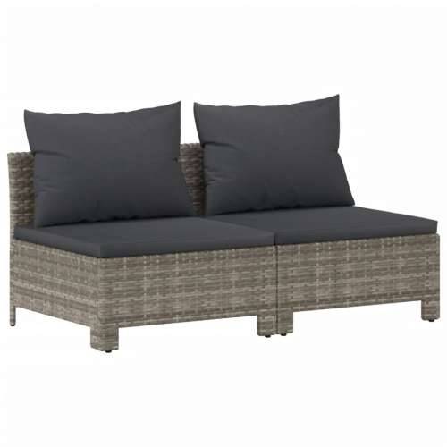 6-dijelna vrtna garnitura od poliratana s jastucima siva - 2x armchair + corner + 3x middle 1 Cijena