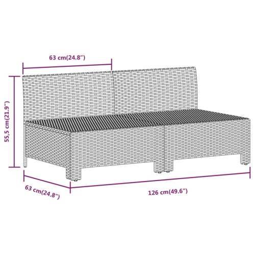 6-dijelna vrtna garnitura od poliratana s jastucima siva - 2x armchair + corner + 3x middle 1 Cijena