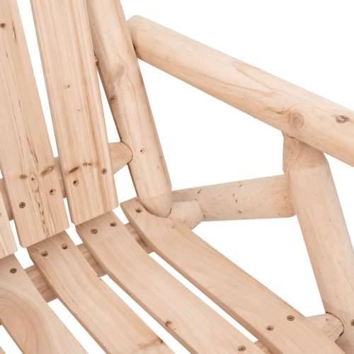 Vrtna klupa s 2 sjedala 119 x 85 x 98 cm masivno drvo smreke - Prirodna 1 klupa Cijena