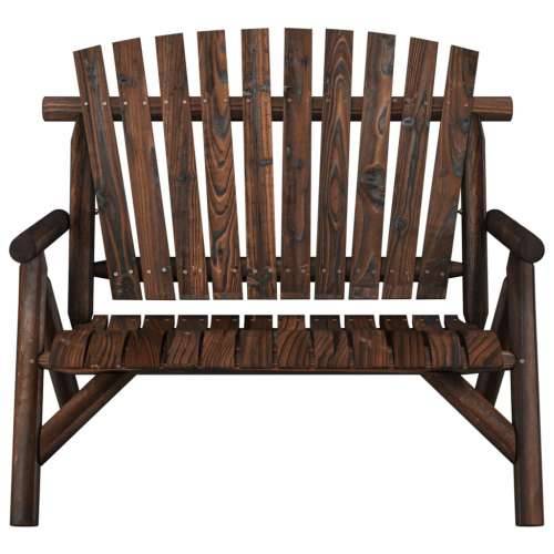 Vrtna klupa s 2 sjedala 119 x 85 x 98 cm masivno drvo smreke - Tamno smeđa 1 klupa Cijena