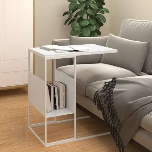 Bočni stolić bijeli 55 x 36 x 59,5 cm od konstruiranog drva