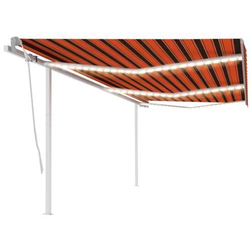 Tenda na ručno uvlačenje LED 6 x 3,5 m narančasto-smeđa - Šareni 6 x 3.5 m 1 Cijena