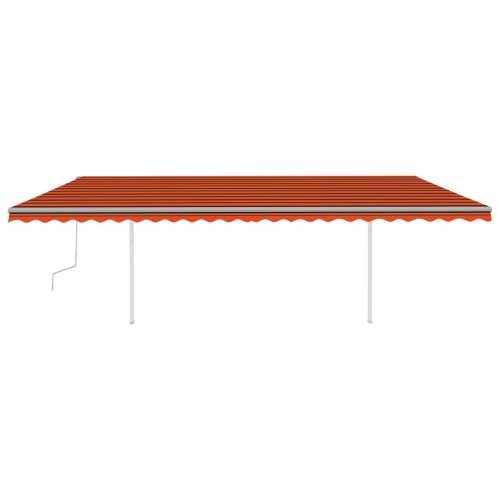 Tenda na ručno uvlačenje LED 6 x 3,5 m narančasto-smeđa - Šareni 6 x 3.5 m 1 Cijena