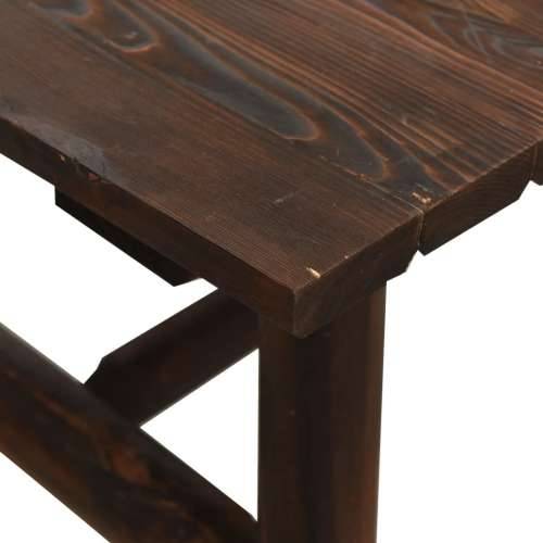 Stolić za kavu 90 x 50 x 41 cm od masivnog drva smreke  - Tamno smeđa 1 stol Cijena