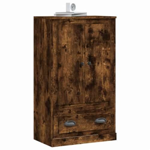 Visoka komoda dimljeni hrast 60x35,5x103,5cm konstruiranog drva - Dimljeni hrast 1 Cijena