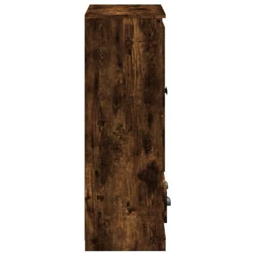 Visoka komoda dimljeni hrast 60x35,5x103,5cm konstruiranog drva - Dimljeni hrast 1 Cijena