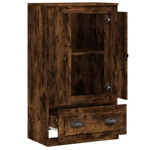 Visoka komoda dimljeni hrast 60x35,5x103,5cm konstruiranog drva - Dimljeni hrast 1 Cijena
